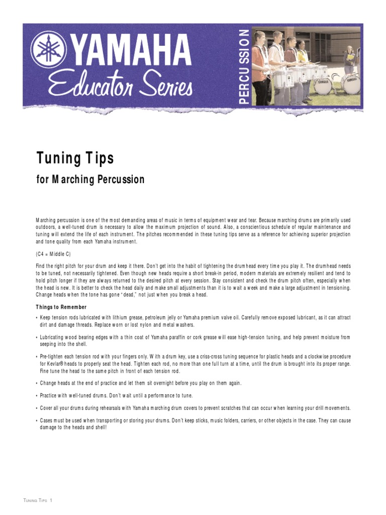 Tip For Percussion Tuning | PDF | Drum | Musical Instruments