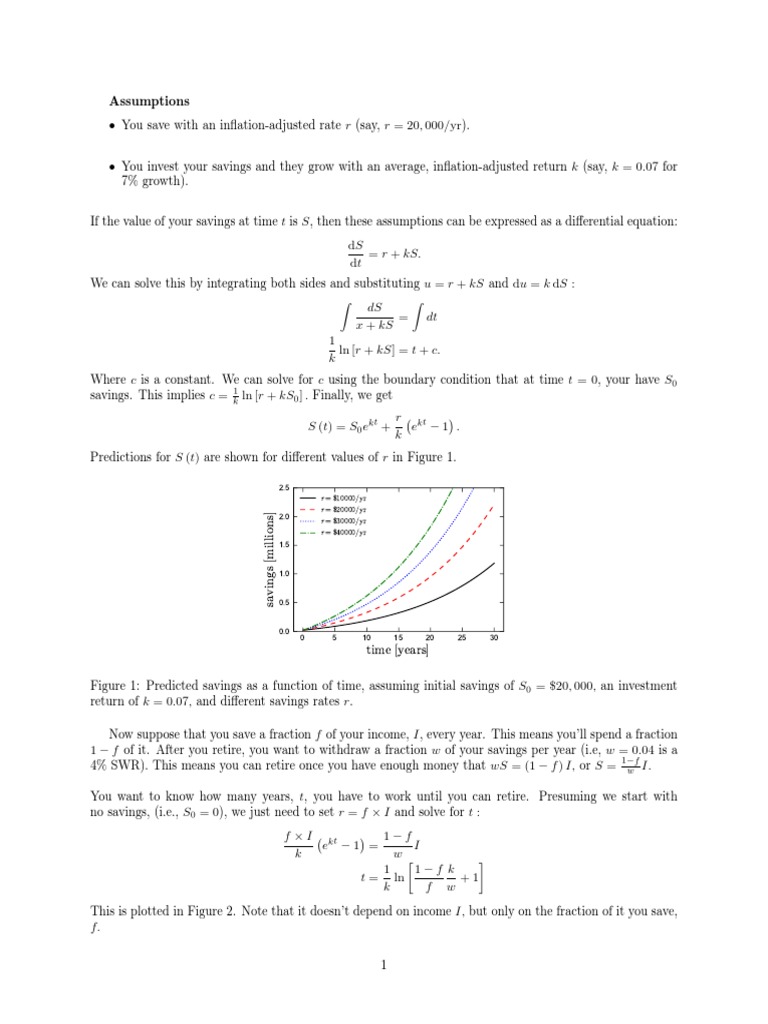 Simple Math for Retirement Savings | PDF | Mathematical Analysis ...