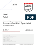 Aconex Certified Specialist
