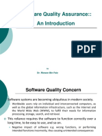 Software Quality Assurance:: An Introduction: Dr. Rizwan Bin Faiz