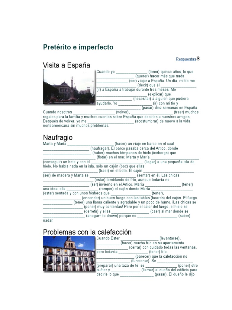 Uso del pretérito e imperfecto en español | PDF | Auxiliar de vuelo ...
