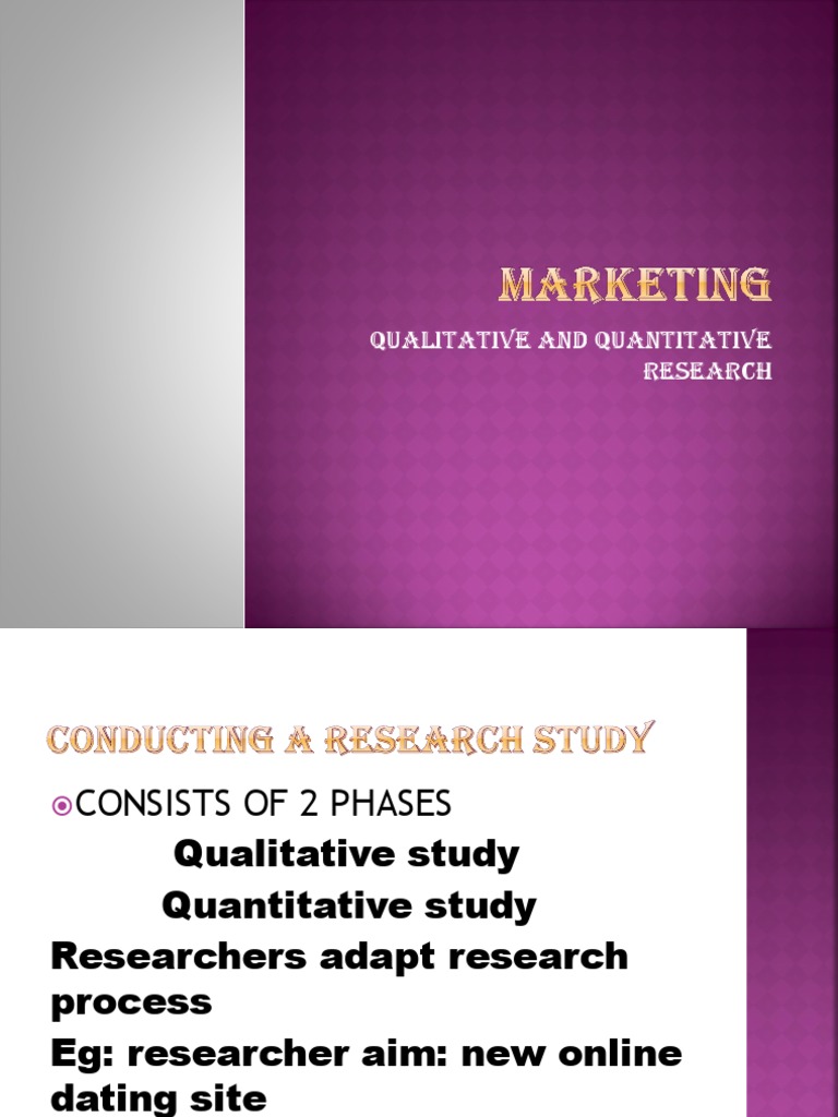 Qualitative vs Quantitative Research in Online Dating | PDF | Business ...