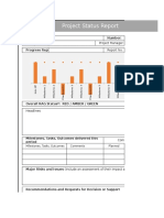 Project Status Report Template