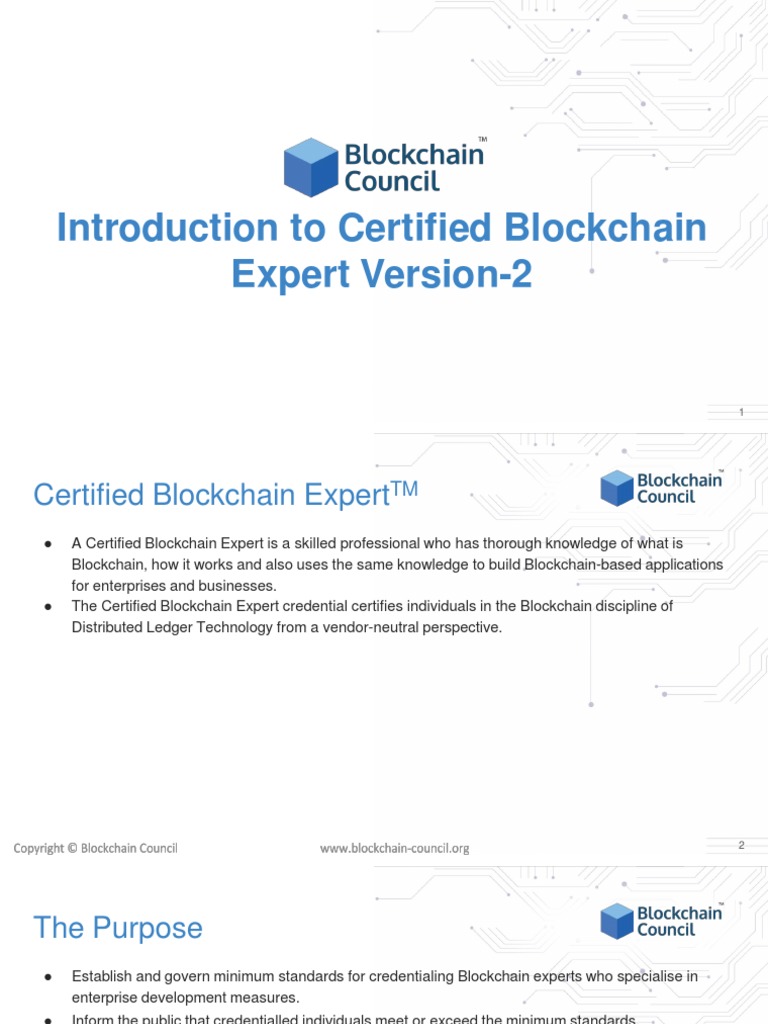 Certified Blockchain Expert Course Guide | PDF | Computer Security |  Security