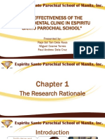The Effectiveness of The School Dental Clinic in Espiritu Santo Parochial School