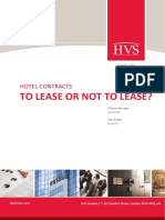 To Lease or Not To Lease?: Hotel Contracts