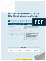 Bab 1 Persamaan Dan Pertidaksamaan Nilai Mutlak Linear Satu Variabel PDF