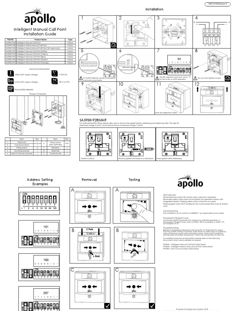 I V IP I: Intelligent Manual Call Point Installation Guide | PDF ...