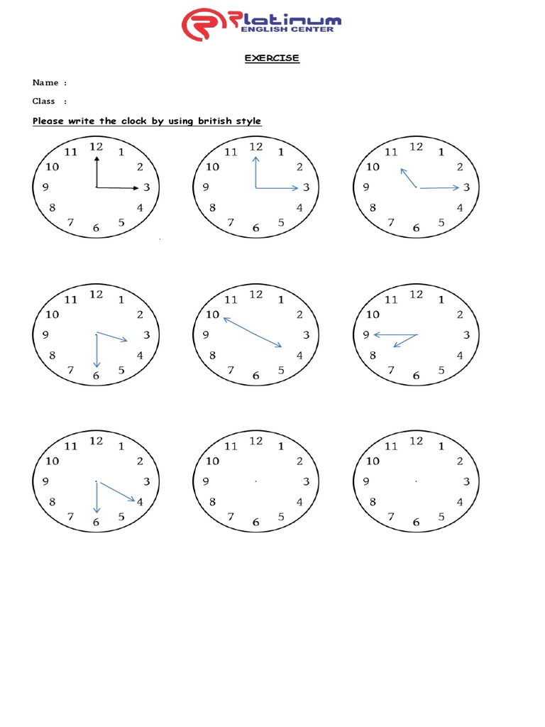 British Style Clock Exercise | PDF | Home & Garden