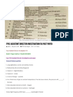 Fpsc FIA Assistant Director Investigation past paper 9/1/2019 title