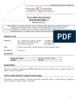 Syllabus Matematika 1