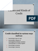 Classes and Kinds of Credit