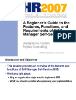 ESS MSS A Beginner's Guide To The Features - Functions - and Requirements of SAP Manager Self-Service MSS