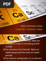 Chapter 7: Periodic Table: Form 4 Additional Science