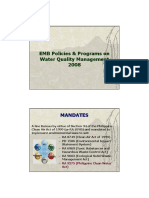 EMB's 2008 Water Quality Management Policies and Programs