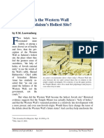 Is The Western Wall Judaism's Holiest Site?: by F.M. Loewenberg