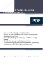 Security Part 1: Auditing Operating Systems and Networks