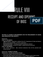 Rule Viii: Receipt and Opening of Bids