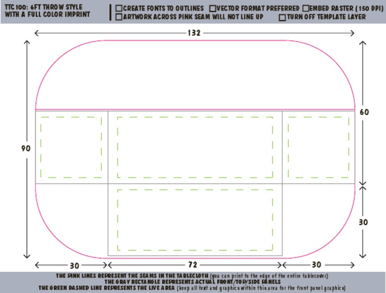 6FT Tablecloth Design Guidelines | PDF