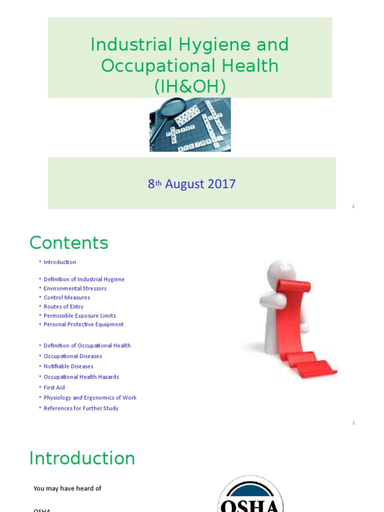 Industrial Hygiene and Occupational Health Introduction PDF