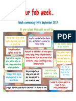 Our Fab Week : Week Commencing 30th September 2019