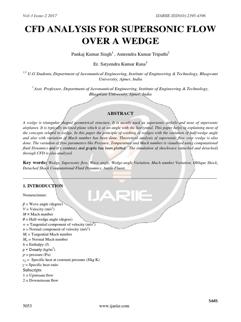 CFD Analysis of Supersonic Wedge Flow | PDF | Shock Wave | Mach Number