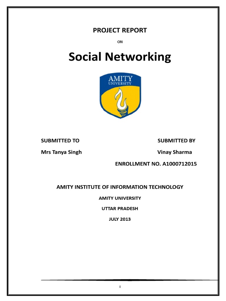 Social Networking Project Report | PDF | Software Testing | Feasibility ...