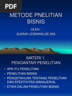 METODE PENELITIAN BISNIS