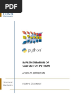 Implementation of CALFEM For Python