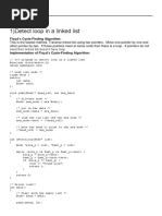 1) Detect Loop in A Linked List: Floyd's Cycle-Finding Algorithm