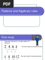 Patterns and Algebra Rules