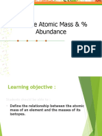 Average Atomic Mass & % Abundance