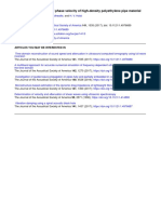 Ultrasonic Attenuation and Phase Velocity of High-Density Polyethylene Pipe Material