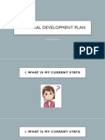 Personal Development Plan: By: Jessiel Chris