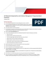 JD Edwards Enterpriseone Joint Venture Management Frequently Asked Questions