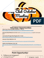 October Key Club Meeting