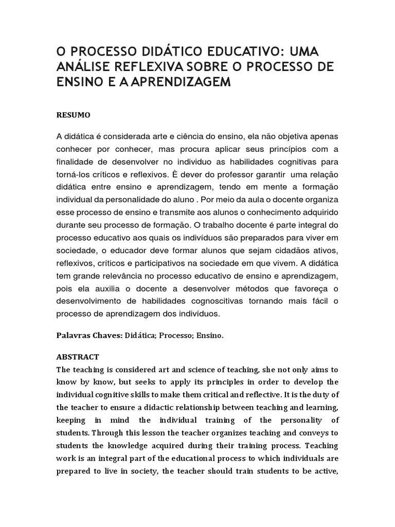 Didática e Desenvolvimento Cognitivo | PDF | Aprendizado | Pedagogia