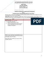 Supplemental Research Guides and Worksheet NO. 1 Introduction and Background of The Study
