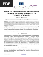 Design and Implementation of An Online Voting System For The Election of Students of The University of Mauritius