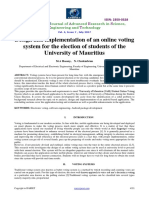 Design and Implementation of An Online Voting System For The Election of Students of The University of Mauritius