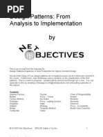 Design Patterns: From Analysis To Implementation By: Et Bjectives