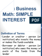 Basic Business Math: SIMPLE Interest