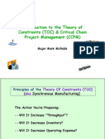 Introduction To The Theory of Constraints (TOC) & Critical Chain Project Management (CCPM)