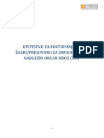 Uputstvo Za Postupanje Po Zalbi Prigovoru PDF