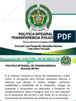 Política integral transparencia policía