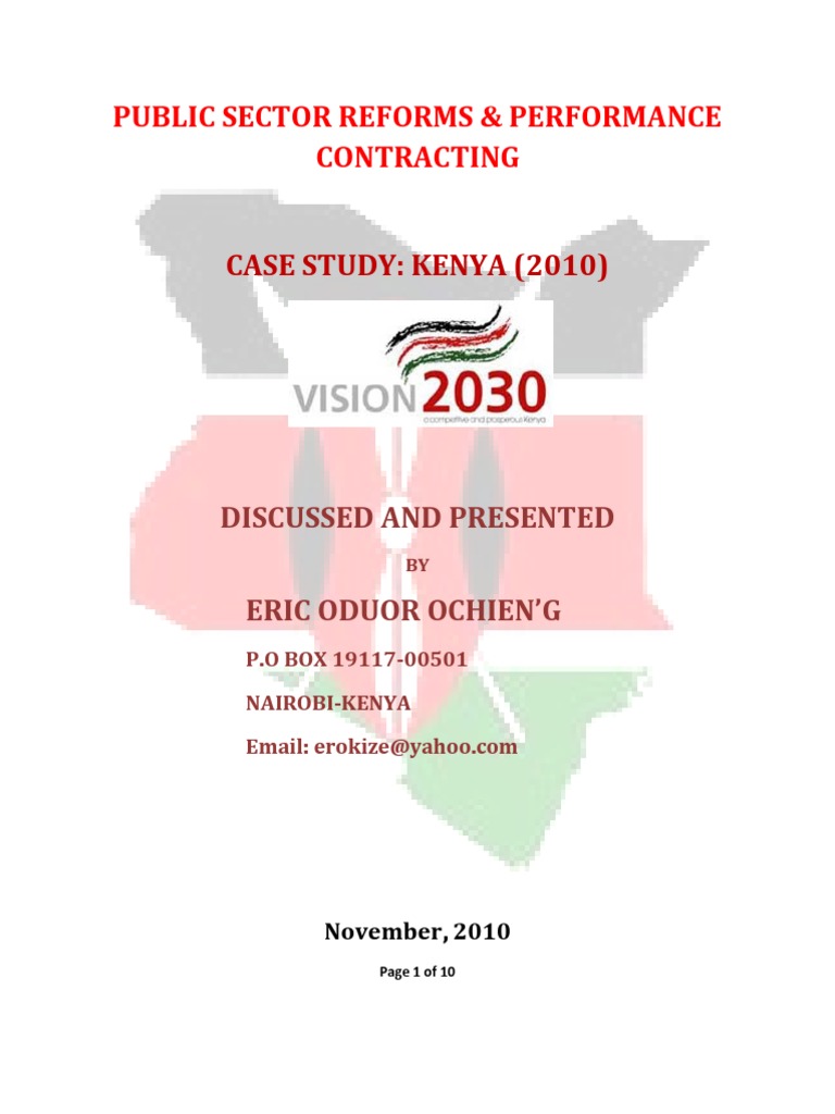 Performance Contracting in Kenya: Overview | PDF | Strategic Planning ...