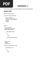 Experiment - 7: Source Code