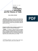 Endogenous Differentiation Strategies, Comparative Advantage and The Volume of Trade