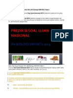 Prediksi Soal Ujian Nasional 2019 IPA Biologi SMP