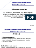 Urban waste water treatment Directive 91/271/EEC overview